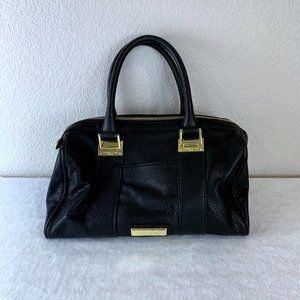 Olivia & Joy Black Zip Handbag with Gold Accents